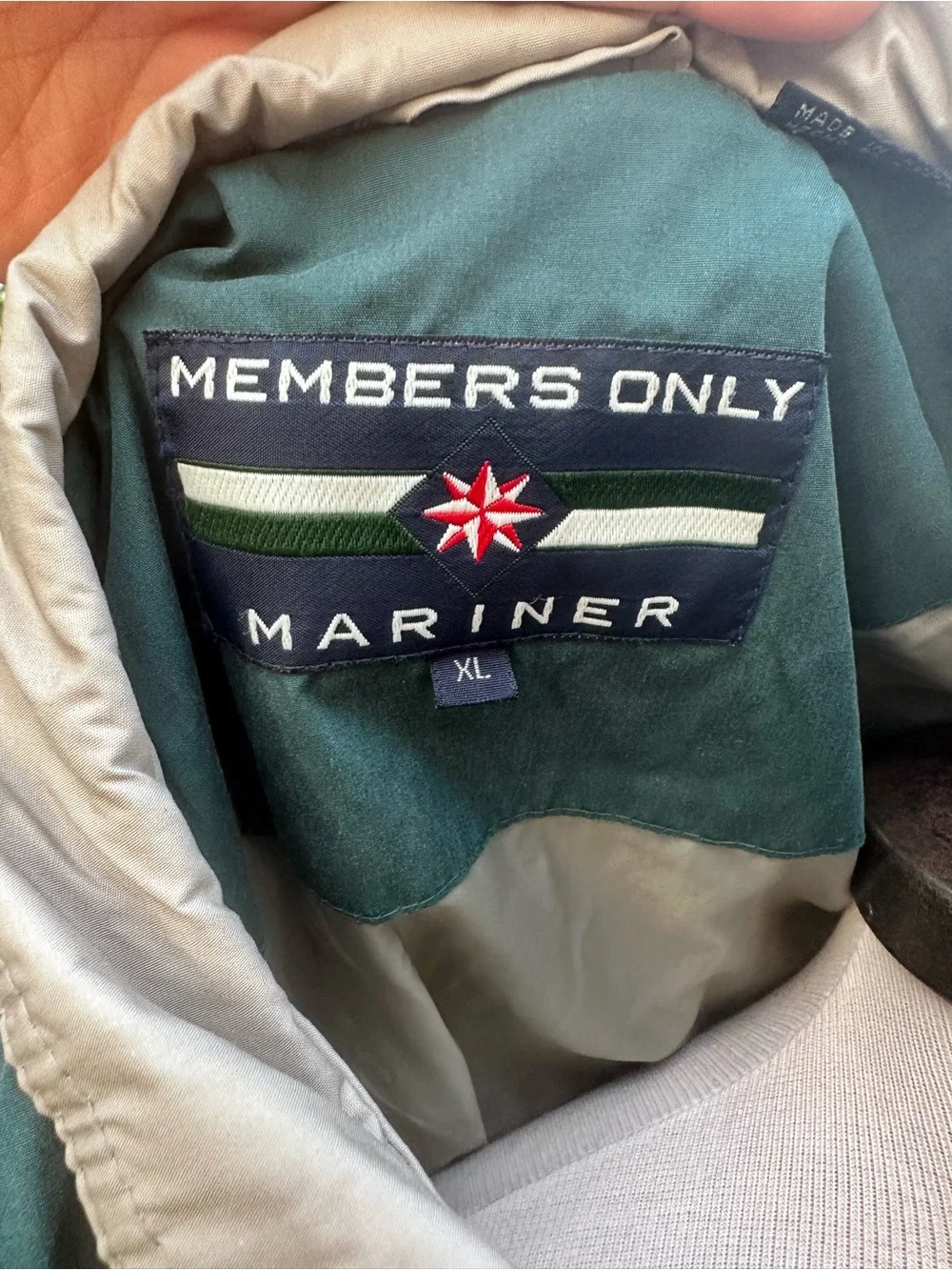 Vintage Members Only Mariner Teal Windbreaker Jacket Men’s XL